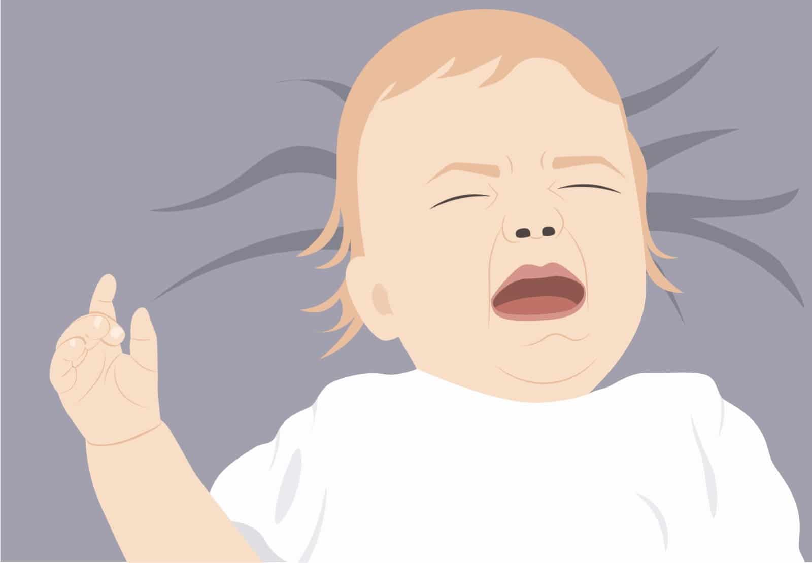 Baby weint im Schlaf: In den allermeisten Fällen besteht kein Grund zur Sorge.