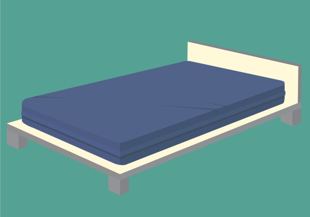 Inkontinenz Matratze in einem Bett
